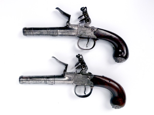 Pair of Boxlock Flintlock Pistols - detail 2
