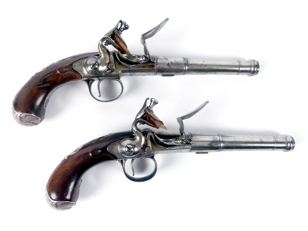 Pair of Queen Anne Flintlock Pistols - main view