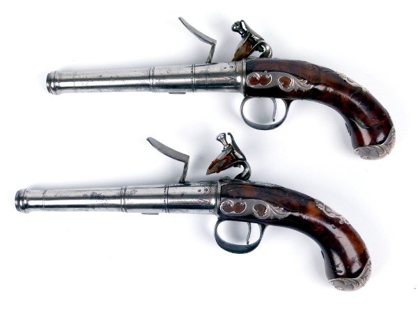 Pair of Queen Anne Flintlock Pistols - detail 2
