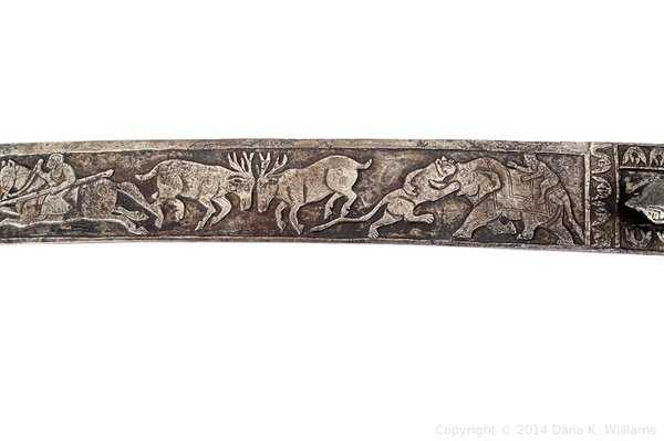 Koftigari Talwar with Hunting Scenes - detail 4