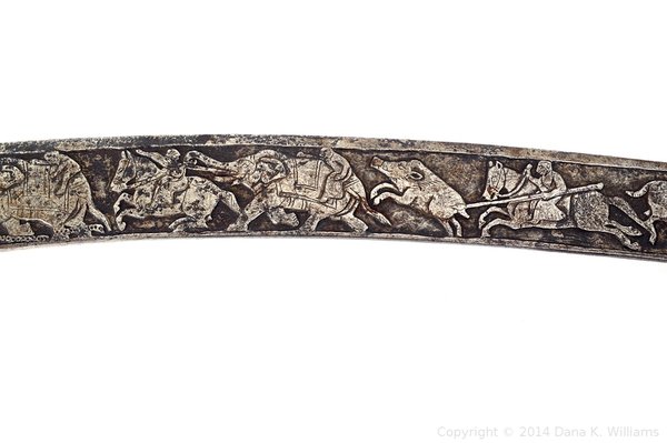 Koftigari Talwar with Hunting Scenes - detail 5