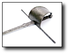 Main Gauche parrying dagger with long straight quillons and triangular knuckle bow guard